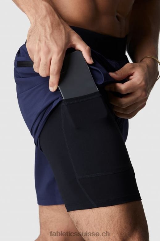 Hommes la franchise courte (doublée) B0B6R3355 marine Fabletics