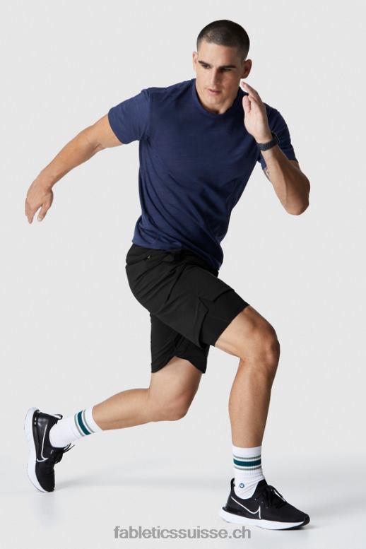 Hommes la franchise courte (doublée) B0B6R3356 noir Fabletics