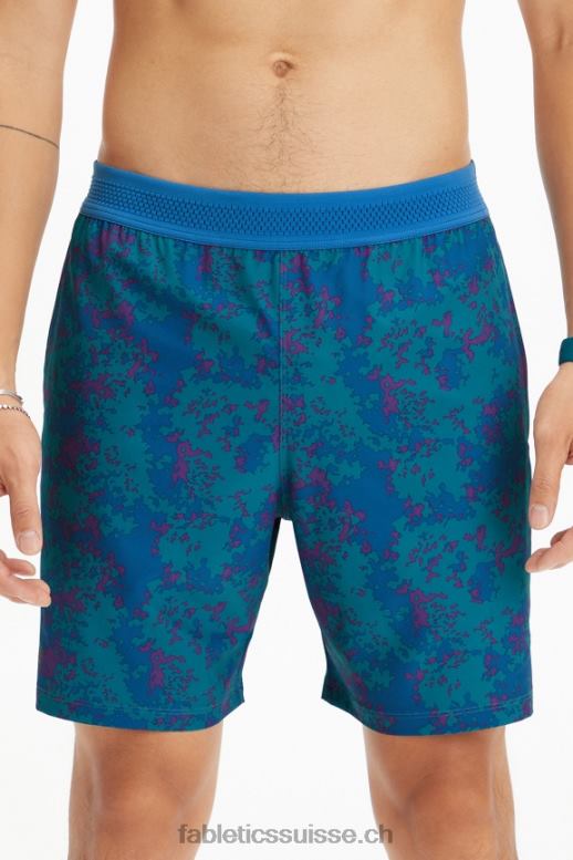 Hommes le court fondamental 163 B0B6R3334 camo sarcelle nautique nueue Fabletics