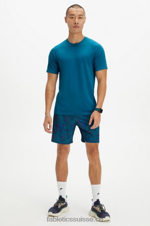 Hommes le court fondamental 163 B0B6R3334 camo sarcelle nautique nueue Fabletics