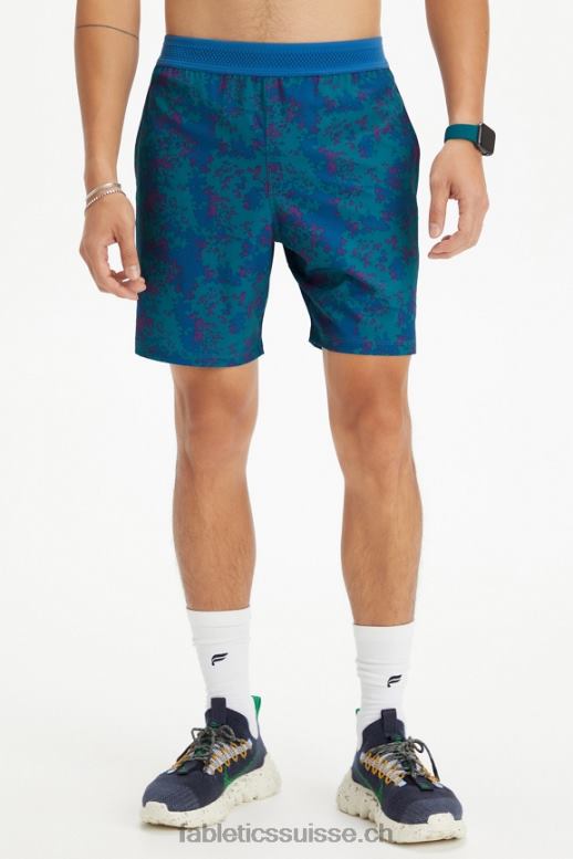 Hommes le court fondamental 163 B0B6R3334 camo sarcelle nautique nueue Fabletics