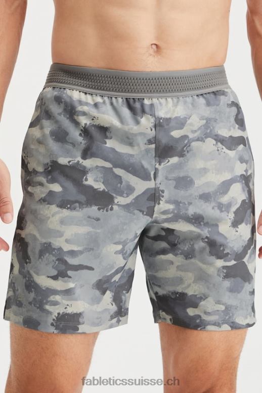 Hommes le court fondamental 165 B0B6R3341 camouflage gris ombre Fabletics