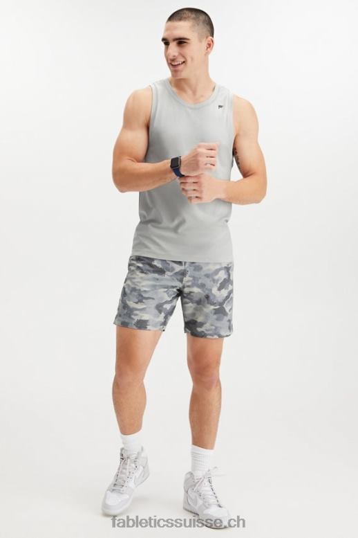 Hommes le court fondamental 165 B0B6R3341 camouflage gris ombre Fabletics