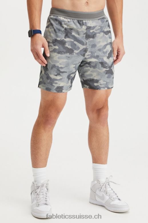 Hommes le court fondamental 165 B0B6R3341 camouflage gris ombre Fabletics