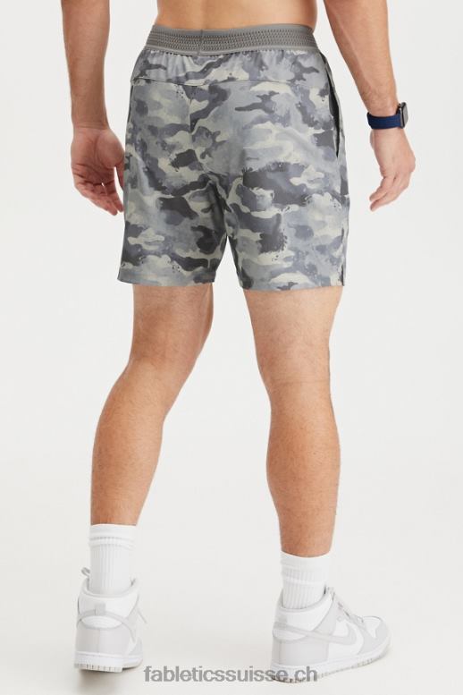 Hommes le court fondamental 165 B0B6R3341 camouflage gris ombre Fabletics