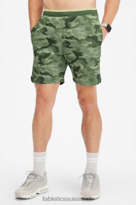 Hommes le court fondamental ii 149 B0B6R3221 camouflage vert tactique Fabletics
