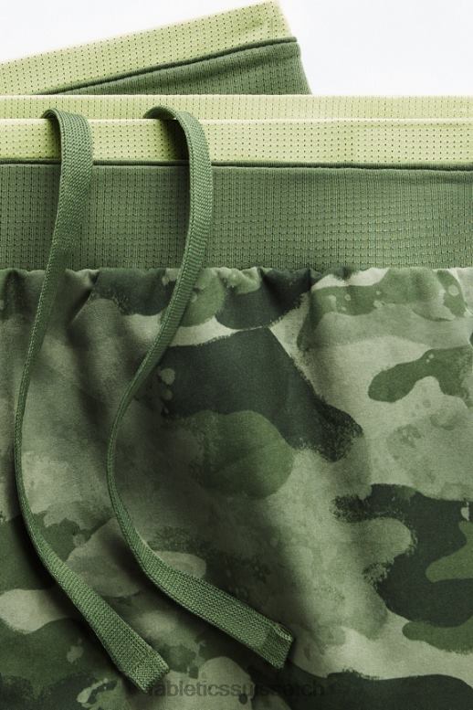 Hommes le court fondamental ii 149 B0B6R3221 camouflage vert tactique Fabletics