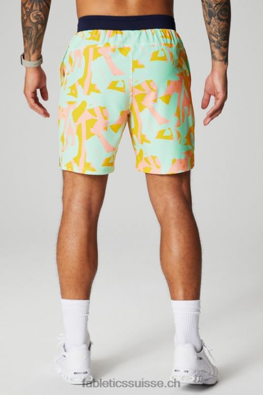 Hommes le court fondamental ii 159 B0B6R3267 Peach Kiss Organic Blobs Fabletics