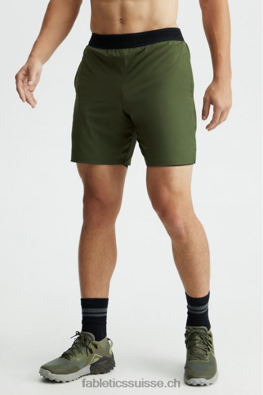 Hommes le court métrage fondamental 166 B0B6R3346 olive verte Fabletics