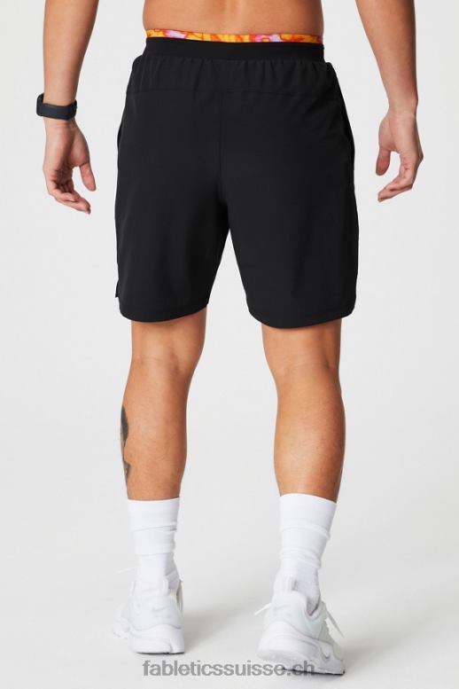 Hommes le fondamental court ii (linéaire) 132 B0B6R3122 noir/rose évasion folie estivale Fabletics