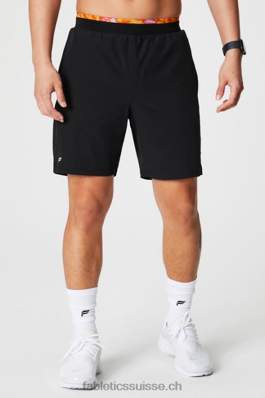 Hommes le fondamental court ii (linéaire) 132 B0B6R3122 noir/rose évasion folie estivale Fabletics