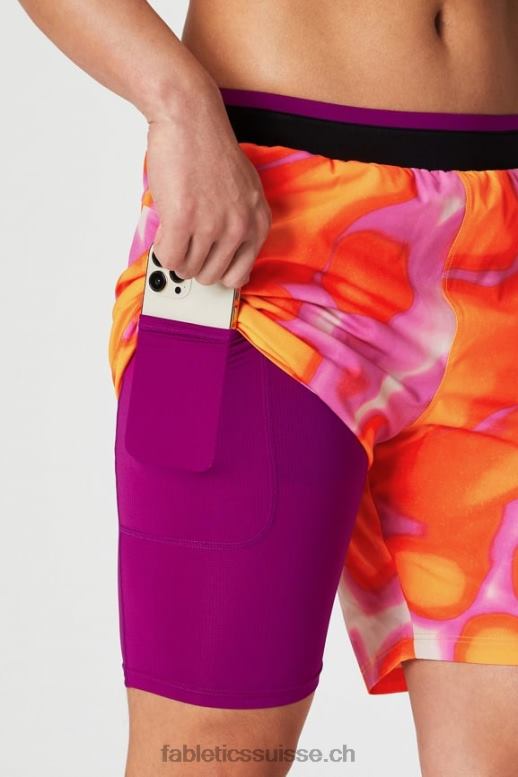 Hommes le fondamental court ii (linéaire) 132 B0B6R3123 évasion rose folie estivale Fabletics
