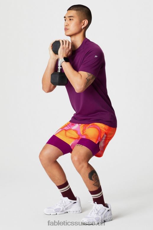 Hommes le fondamental court ii (linéaire) 132 B0B6R3123 évasion rose folie estivale Fabletics