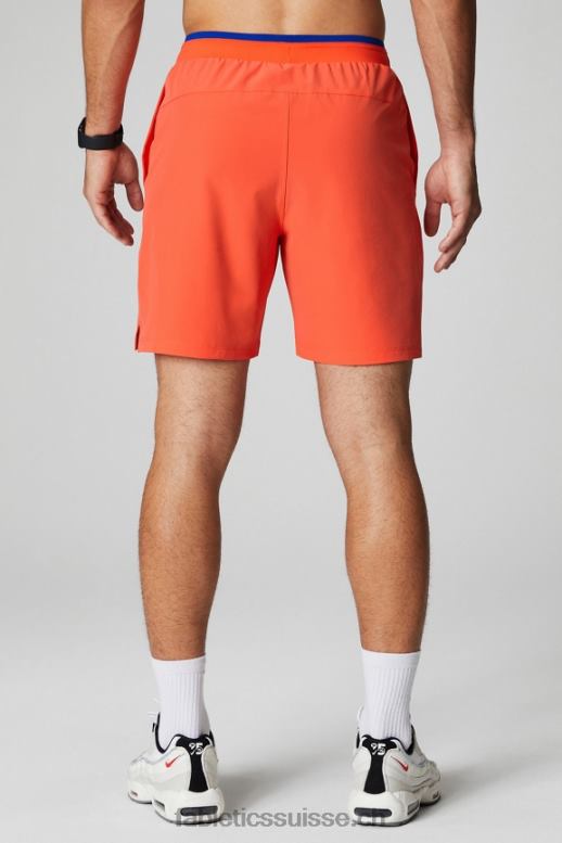 Hommes le fondamental court ii (linéaire) 132 B0B6R3124 orange passion Fabletics