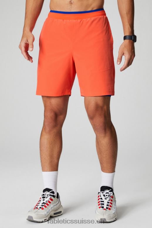 Hommes le fondamental court ii (linéaire) 132 B0B6R3124 orange passion Fabletics