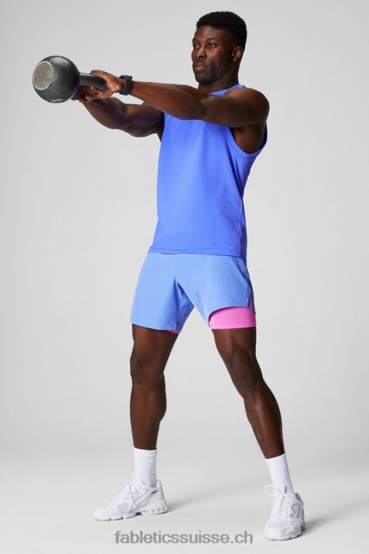 Hommes le fondamental court ii (linéaire) 132 B0B6R3125 punch pervenche Fabletics