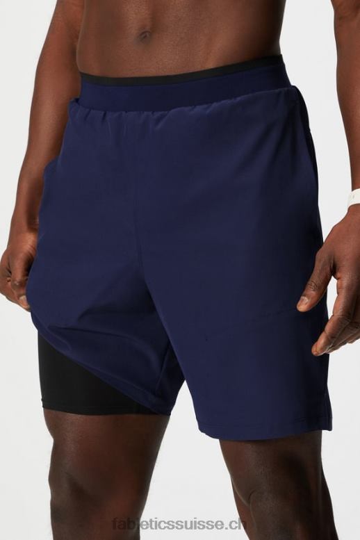Hommes le fondamental court ii (linéaire) 133 B0B6R3127 bleu marine profond Fabletics