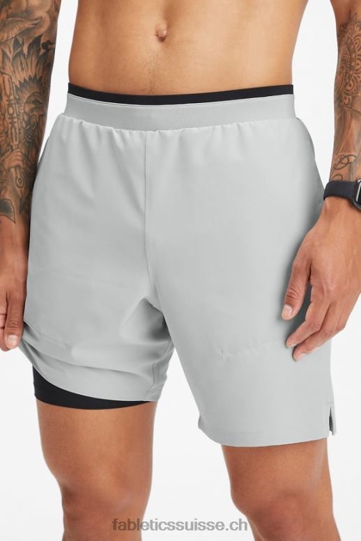 Hommes le fondamental court ii (linéaire) 133 B0B6R3128 gris minéral Fabletics