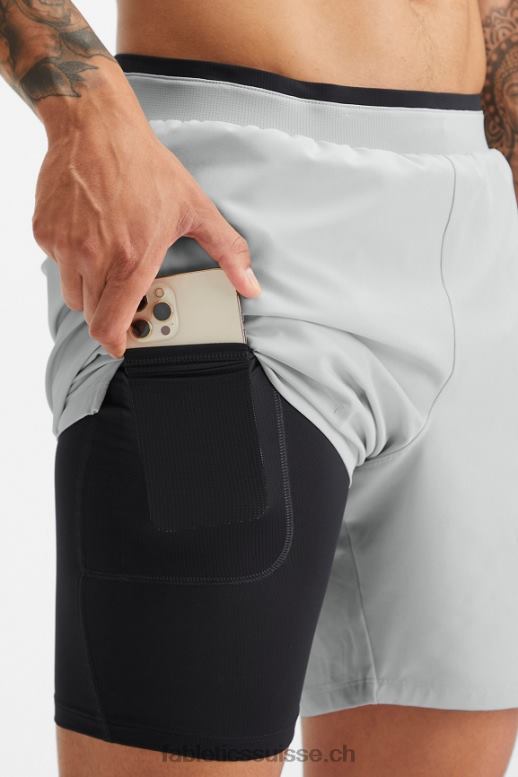 Hommes le fondamental court ii (linéaire) 133 B0B6R3128 gris minéral Fabletics