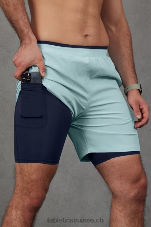 Hommes le fondamental court ii (linéaire) 134 B0B6R3135 bleu nordique Fabletics