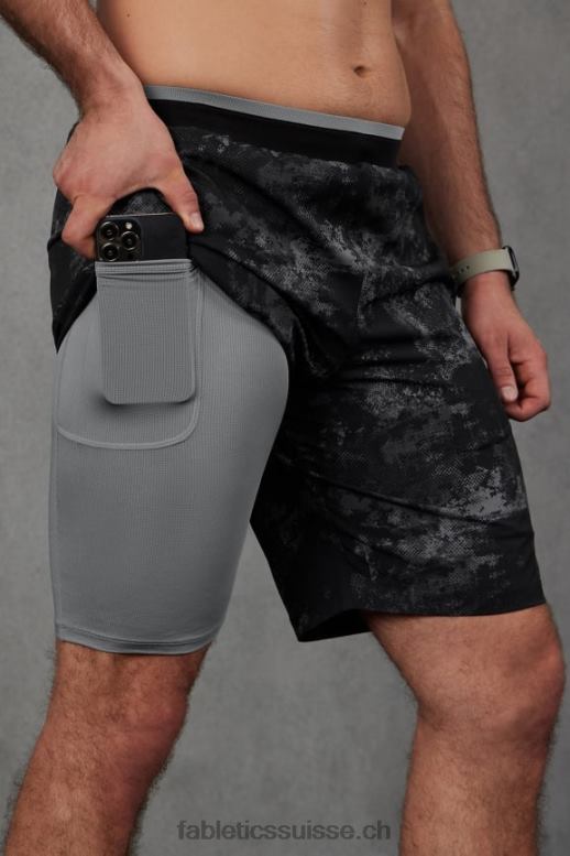Hommes le fondamental court ii (linéaire) 135 B0B6R3139 bruit ambiant noir Fabletics