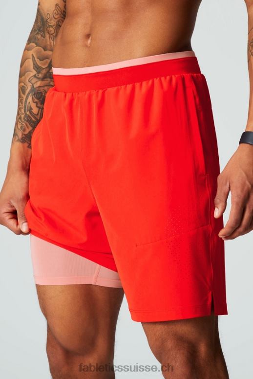 Hommes le fondamental court ii (linéaire) 135 B0B6R3141 lueur de feu perforé Fabletics