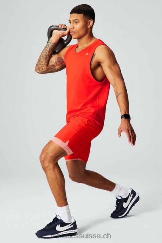 Hommes le fondamental court ii (linéaire) 135 B0B6R3141 lueur de feu perforé Fabletics