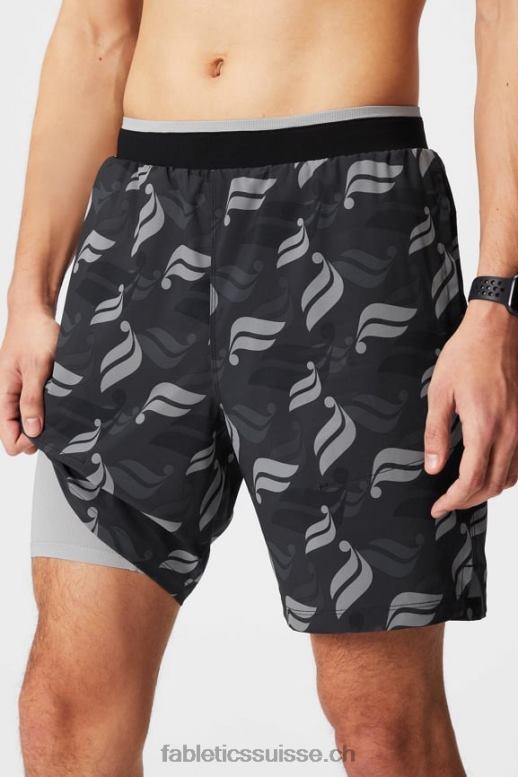 Hommes le fondamental court ii (linéaire) 136 B0B6R3143 lancer de blackletics Fabletics