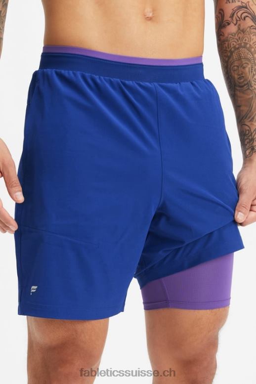 Hommes le fondamental court ii (linéaire) 137 B0B6R3149 bleu français Fabletics