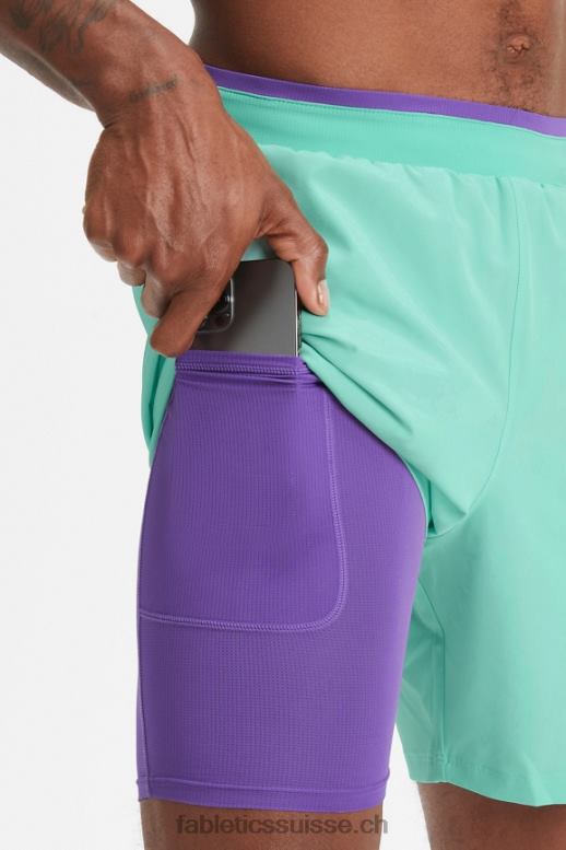Hommes le fondamental court ii (linéaire) 137 B0B6R3150 brume de menthe perforé Fabletics