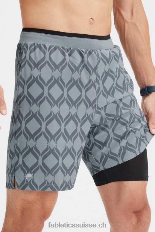 Hommes le fondamental court ii (linéaire) 137 B0B6R3151 château gris ombre Fabletics