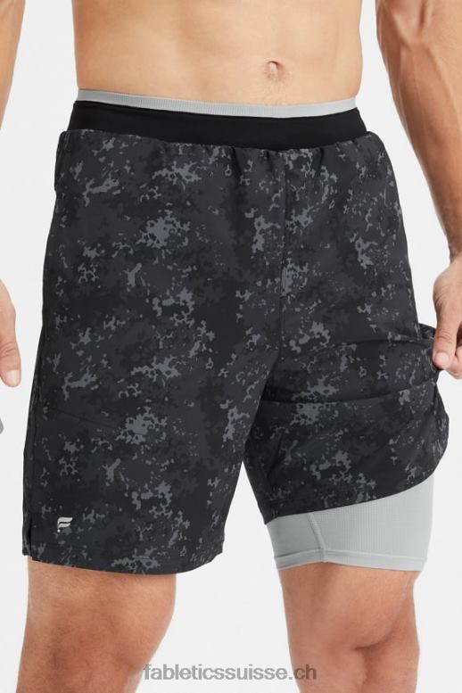 Hommes le fondamental court ii (linéaire) 138 B0B6R3152 camouflage nu noir Fabletics