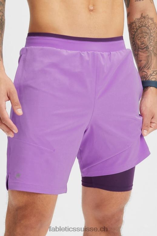 Hommes le fondamental court ii (linéaire) 138 B0B6R3153 fumée mauve Fabletics