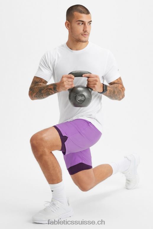 Hommes le fondamental court ii (linéaire) 138 B0B6R3153 fumée mauve Fabletics