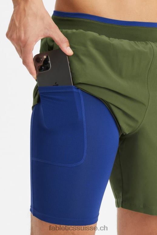 Hommes le fondamental court ii (linéaire) 138 B0B6R3154 mousse noire Fabletics