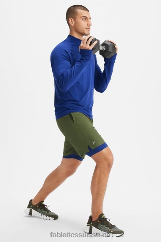 Hommes le fondamental court ii (linéaire) 138 B0B6R3154 mousse noire Fabletics