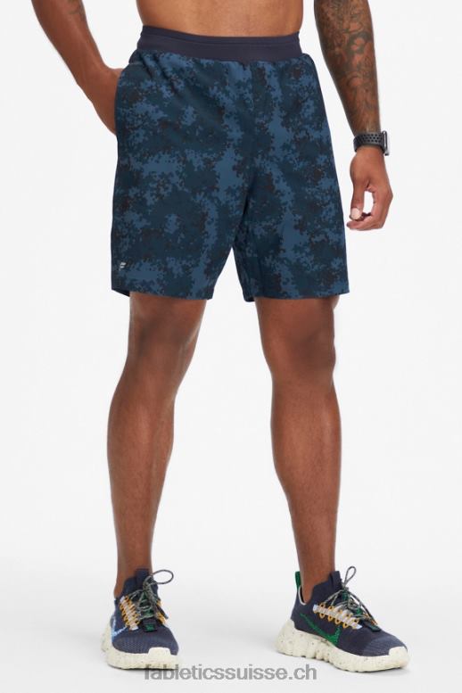 Hommes le fondamental court ii (linéaire) 138 B0B6R3156 camo bleu marine classique Fabletics