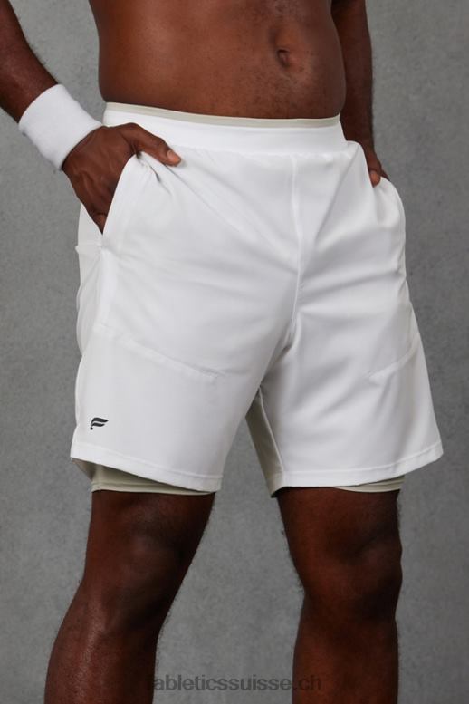 Hommes le fondamental court ii (linéaire) 139 B0B6R3158 blanc classique Fabletics