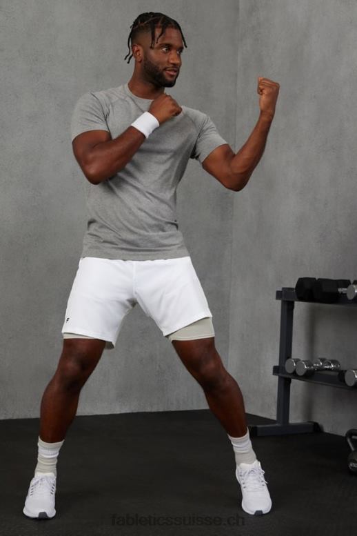 Hommes le fondamental court ii (linéaire) 139 B0B6R3158 blanc classique Fabletics