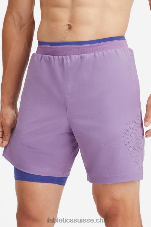 Hommes le fondamental court ii (linéaire) 162 B0B6R3303 ambiance violette perforée Fabletics