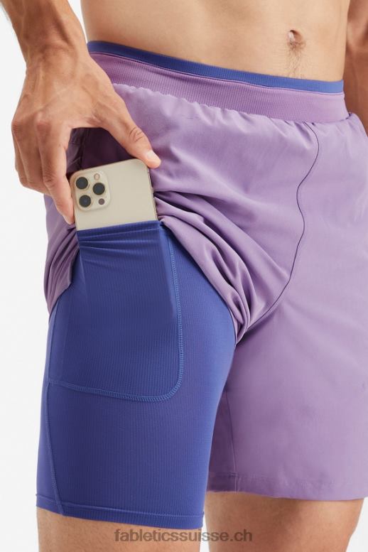 Hommes le fondamental court ii (linéaire) 162 B0B6R3303 ambiance violette perforée Fabletics