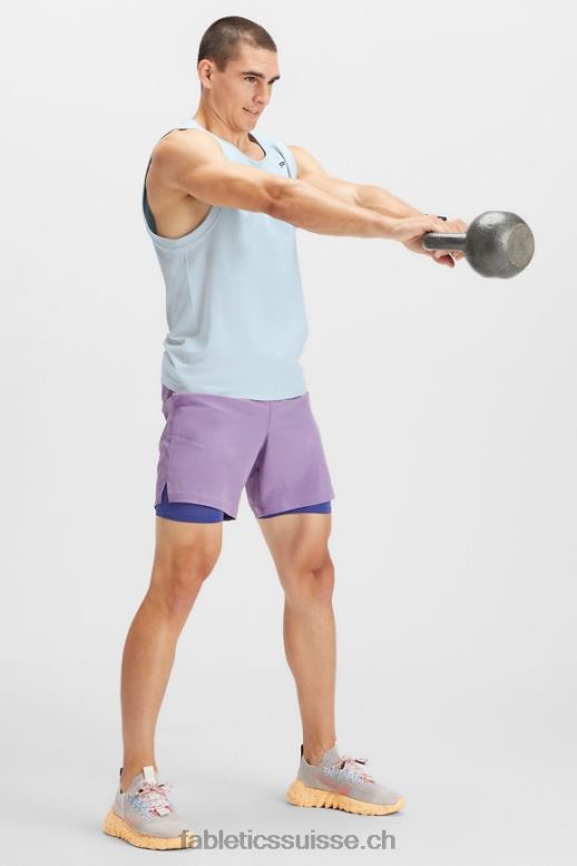 Hommes le fondamental court ii (linéaire) 162 B0B6R3303 ambiance violette perforée Fabletics