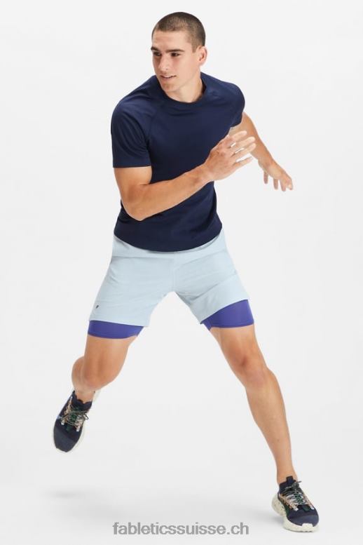 Hommes le fondamental court ii (linéaire) 163 B0B6R3305 frêne bleu Fabletics