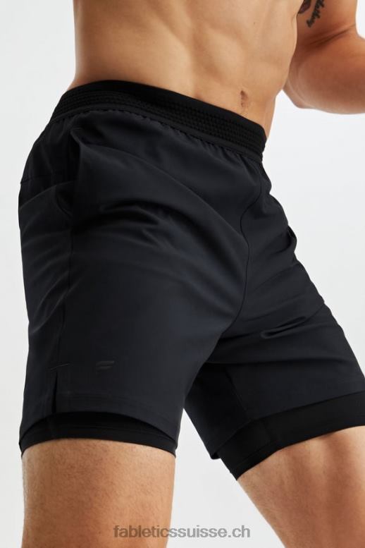Hommes le fondamental court (linéé) B0B6R3319 noir Fabletics