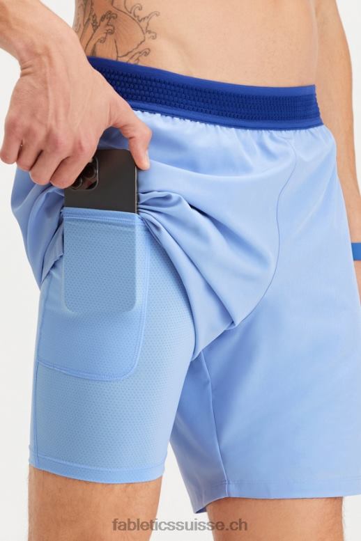 Hommes le fondamental court (linéé) B0B6R3322 bleu vapeur Fabletics