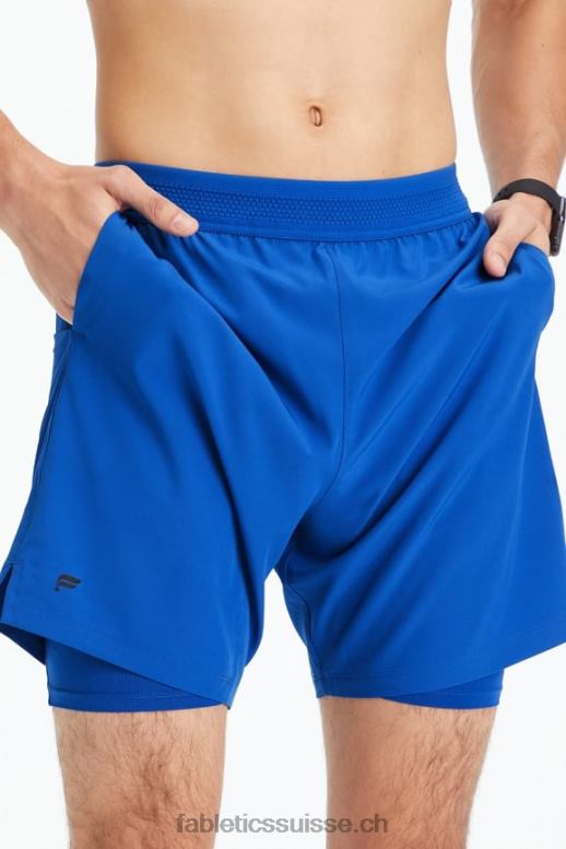 Hommes le fondamental court (linéé) B0B6R3323 bleu de course Fabletics