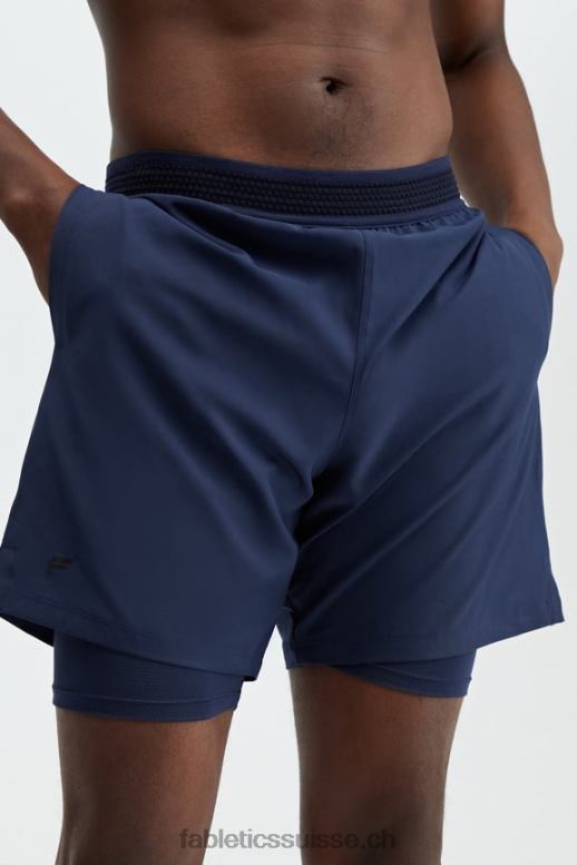 Hommes le fondamental court (linéé) B0B6R3326 marine Fabletics
