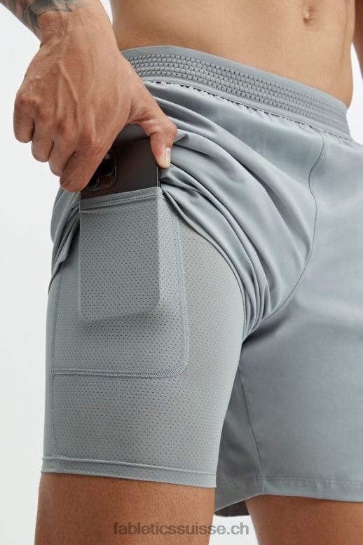 Hommes le fondamental court (linéé) B0B6R3327 gris ombre Fabletics