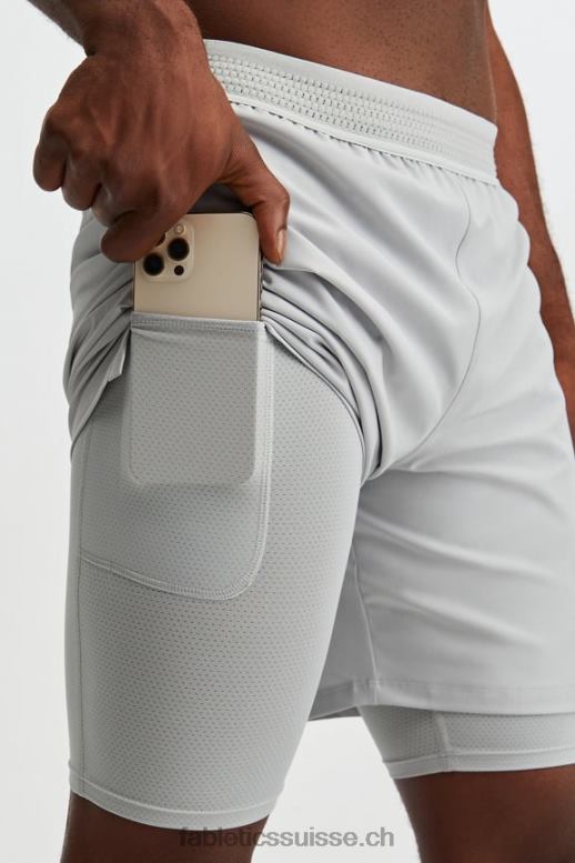 Hommes le fondamental court (linéé) B0B6R3330 gris minéral Fabletics