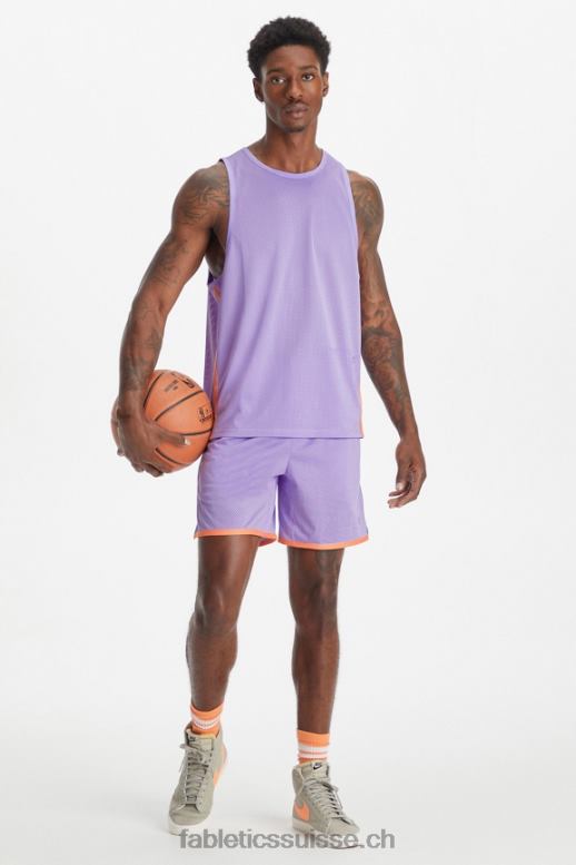 Hommes le rec court B0B6R3366 athlétisme emblématique de la lavande Fabletics